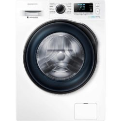 Samsung WW6000 EcoBubble WW80J6410CW/EU A+++ 8kg 1400 Spin Washing Machine in White with Crystal Blue Door WW6000